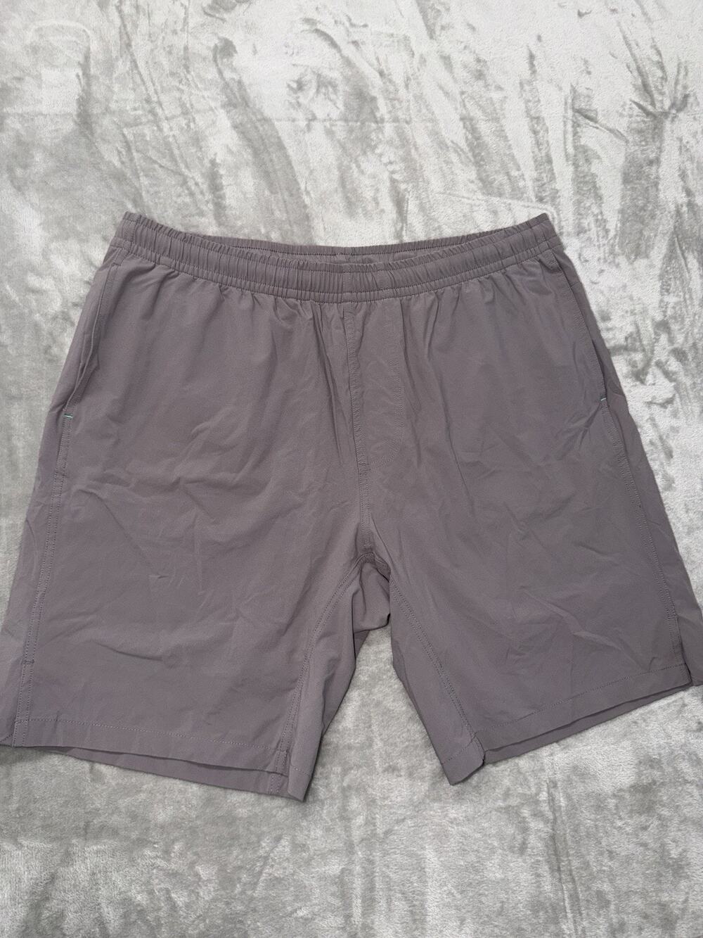 Myles Apparel Swim Trunks Board Shorts Mens XL Grey Turquoise Lined Quick Dry